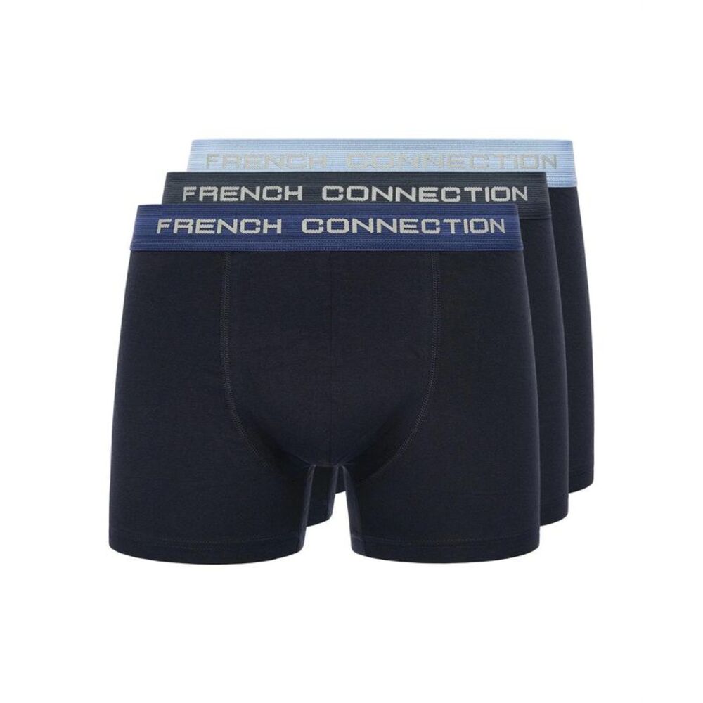 French Connection Mens FC16 Boxer Shorts (Pack of 3) / Navy